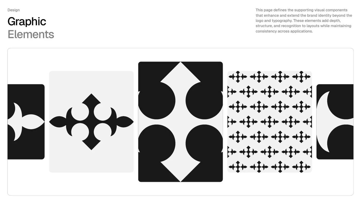 All Haar graphic elements: the mark cropped, scaled and repeated as pattern