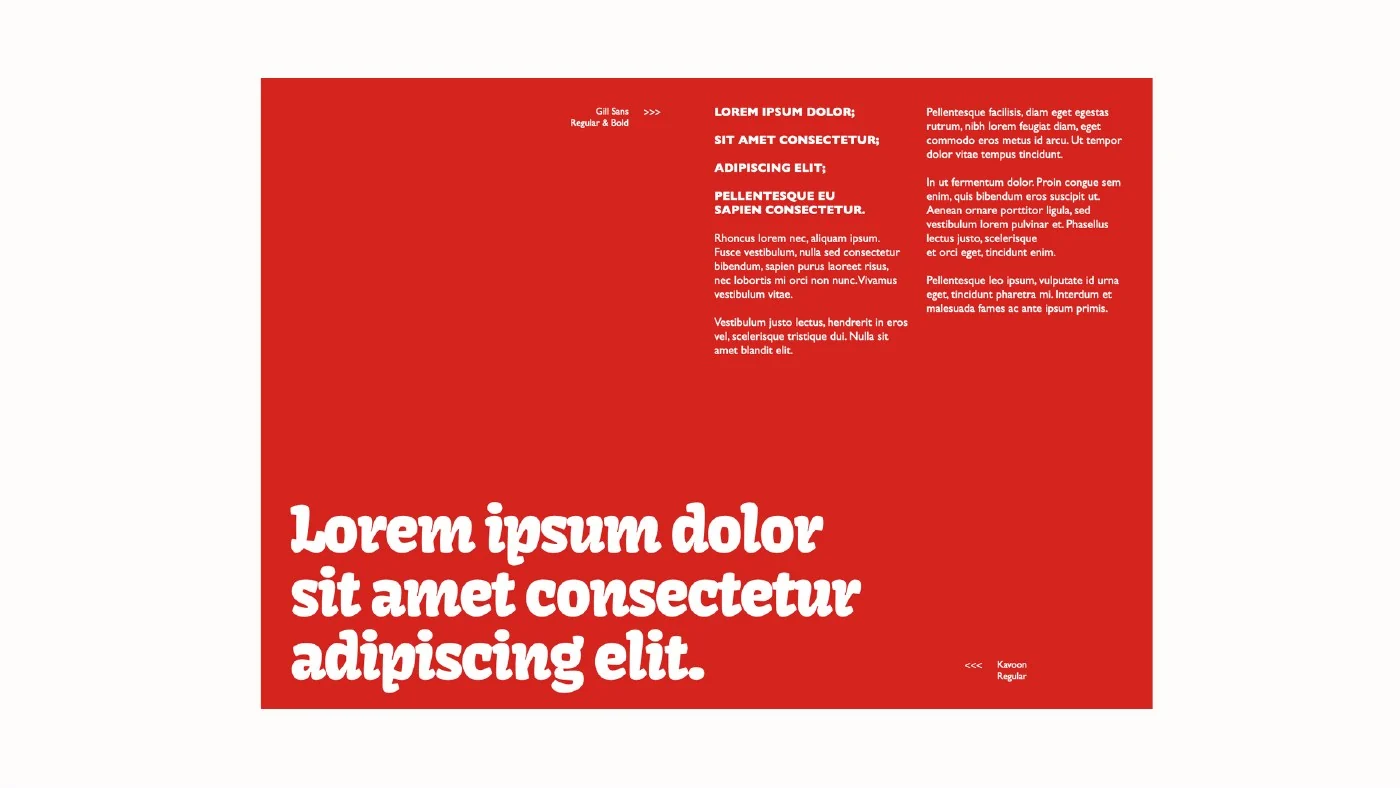 Bonnie Bambuli typographic system set in capitals