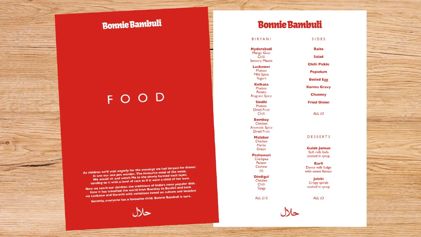 Bonnie Bambuli food presentation
