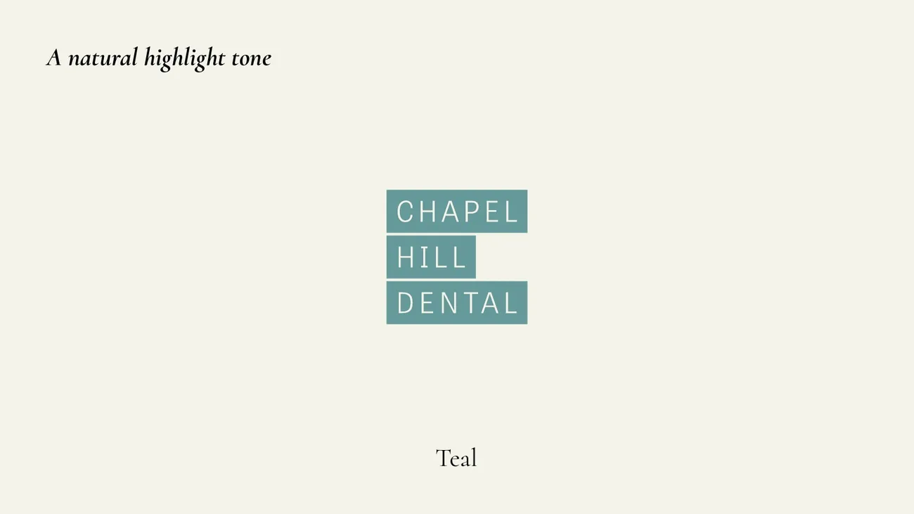 Chapel Hill Dental highlight colour, Teal