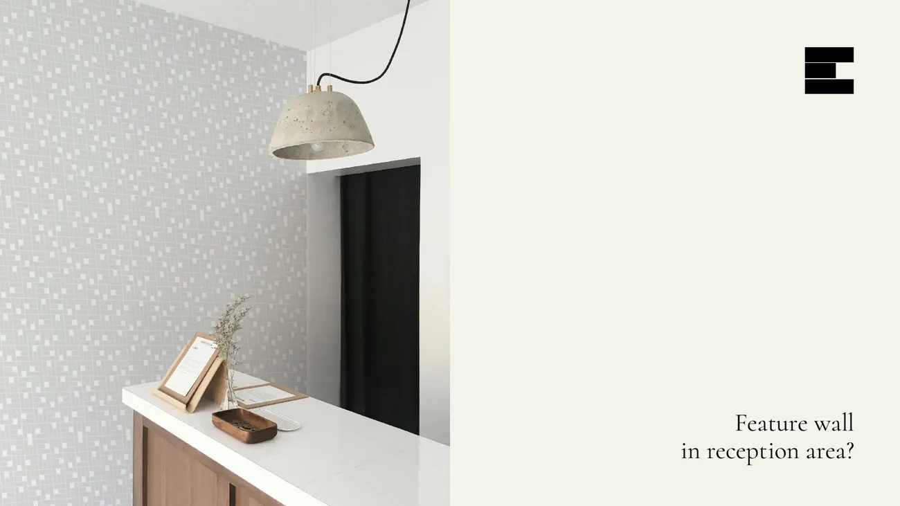 Chapel Hill Dental proposed feature wall using the pattern