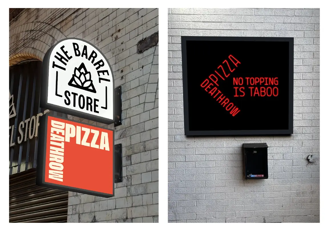 Deathrow Pizza brand line