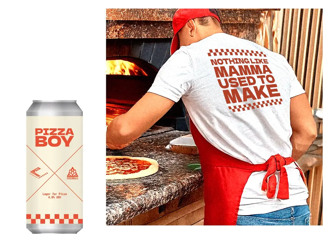 Deathrow Pizza identity in application