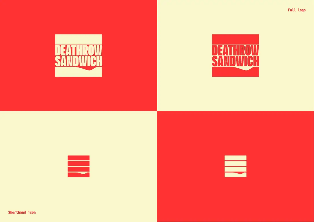 Deathrow Sandwich full logo and shorthand icon