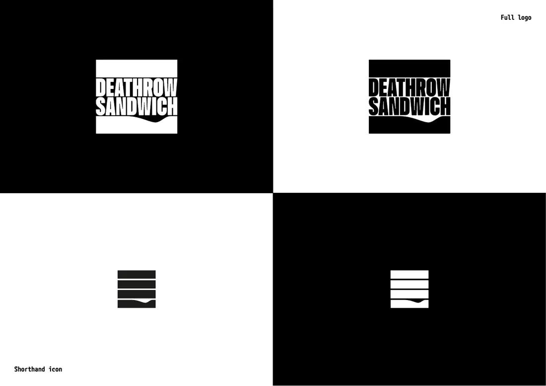 Deathrow Sandwich logo on colour