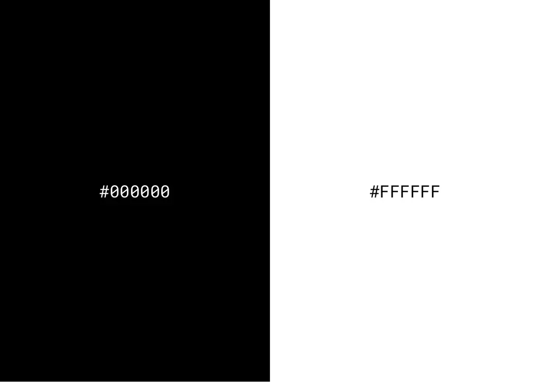 Dript colour values, black and white