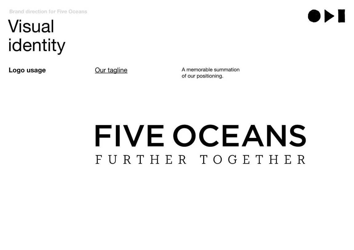 Five Oceans wordmark with tagline