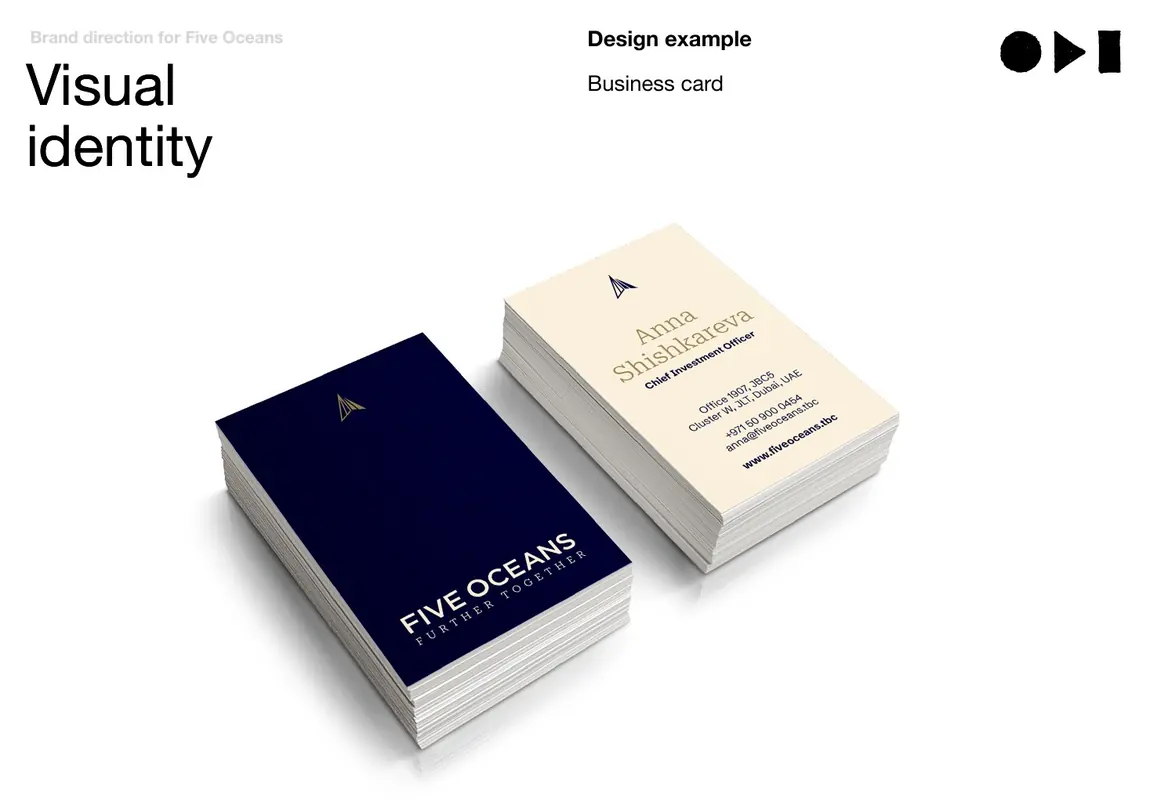 Five Oceans business card