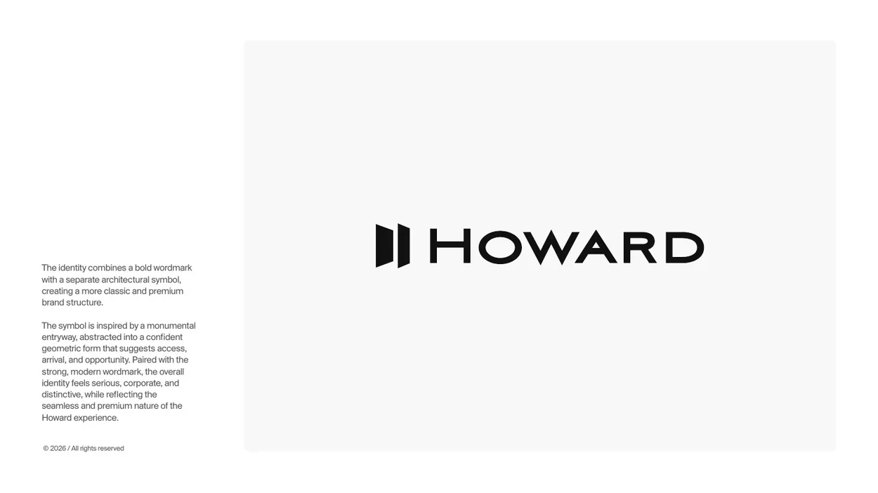 Howard rationale behind wordmark and symbol