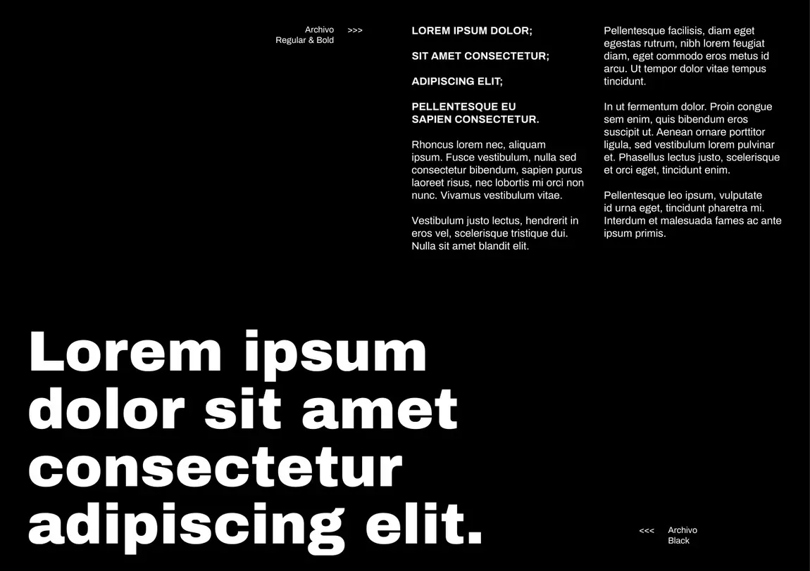 Kush typeface, Archivo