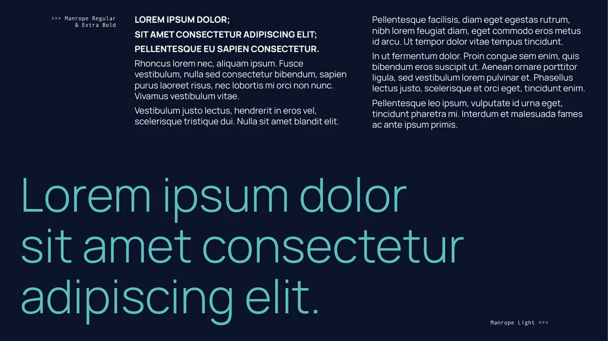 Maguire typeface, Manrope