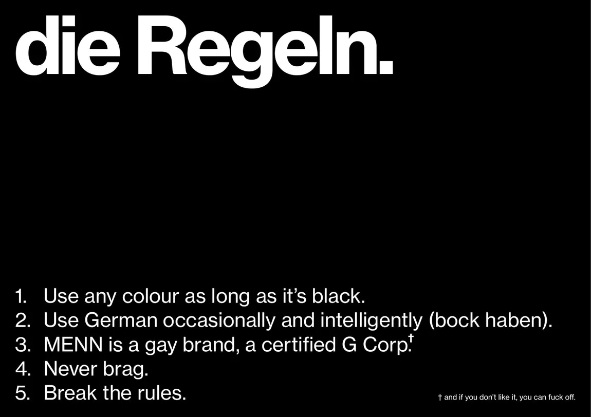 Menn five brand rules