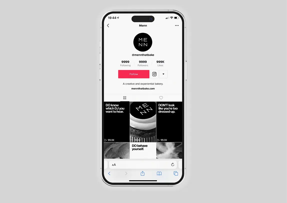 Menn social grid with do and don’t posts
