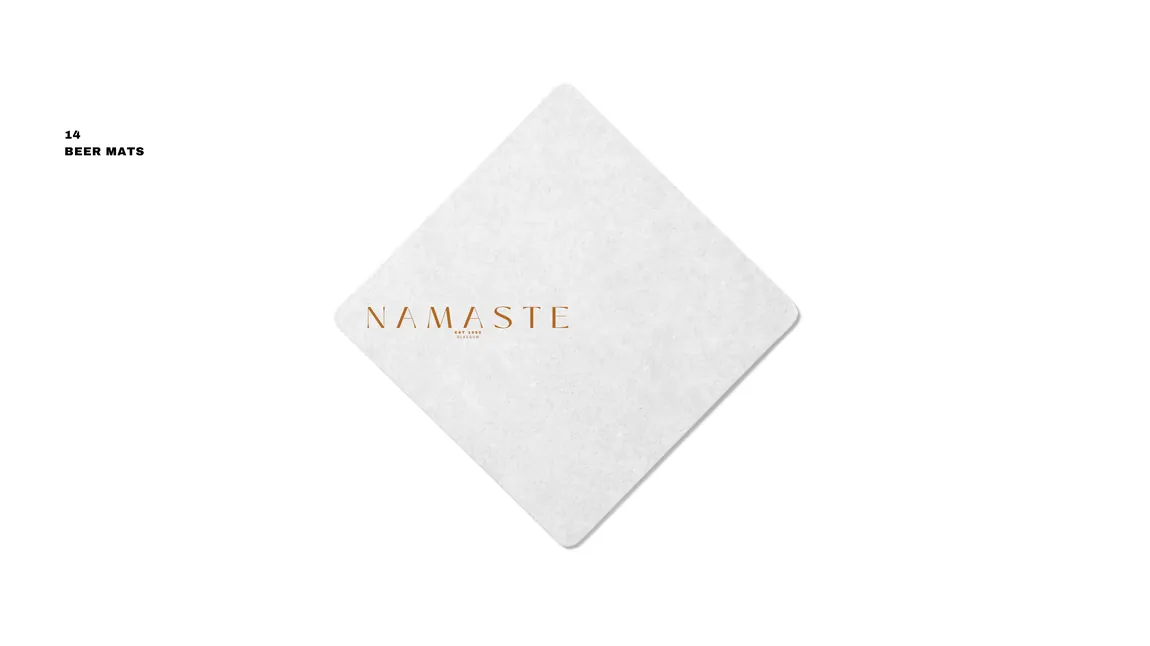 Namaste beer mat