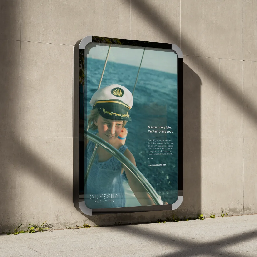 Odyssea Yachting campaign on a street poster site