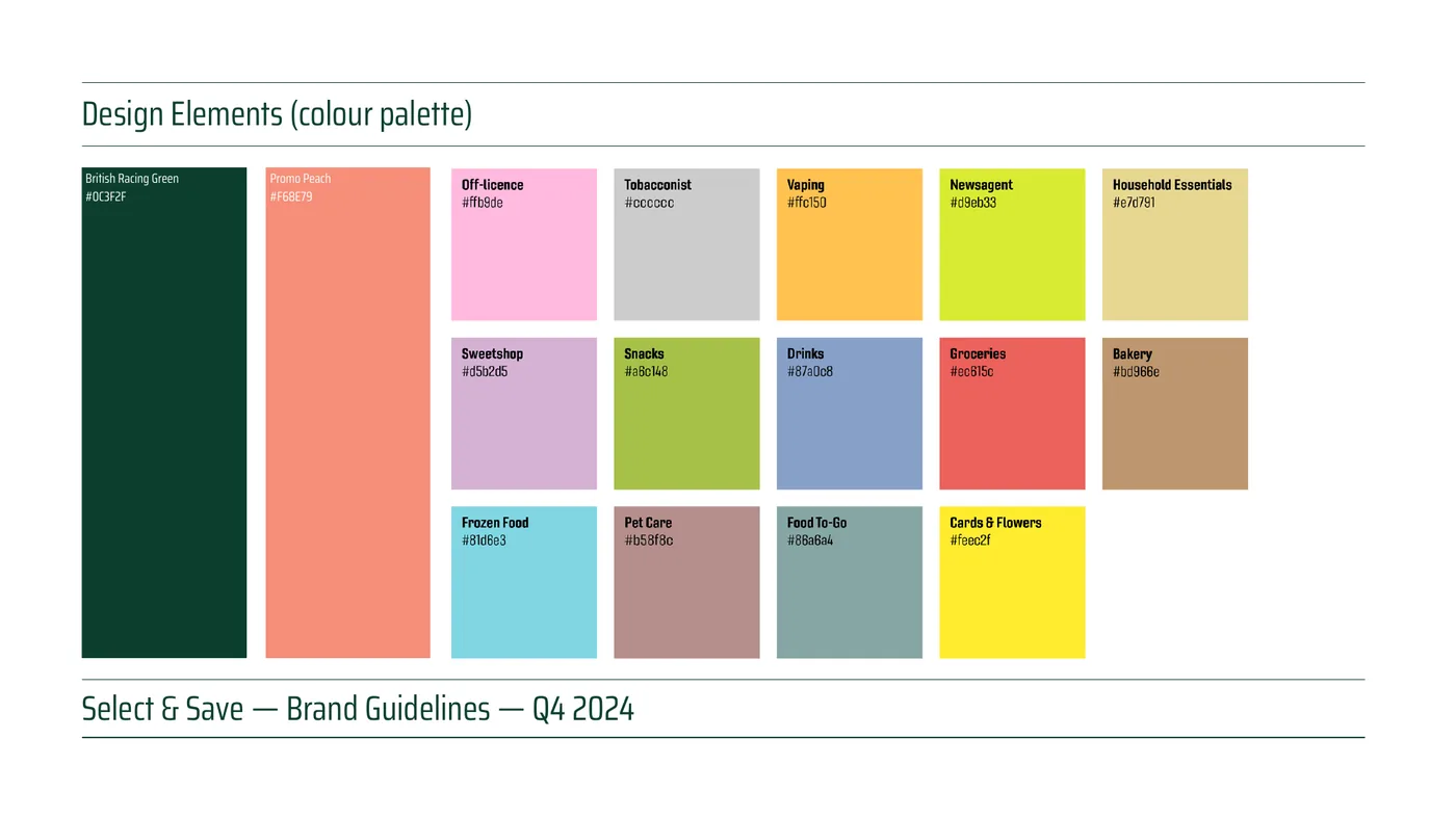 Select & Save colour palette