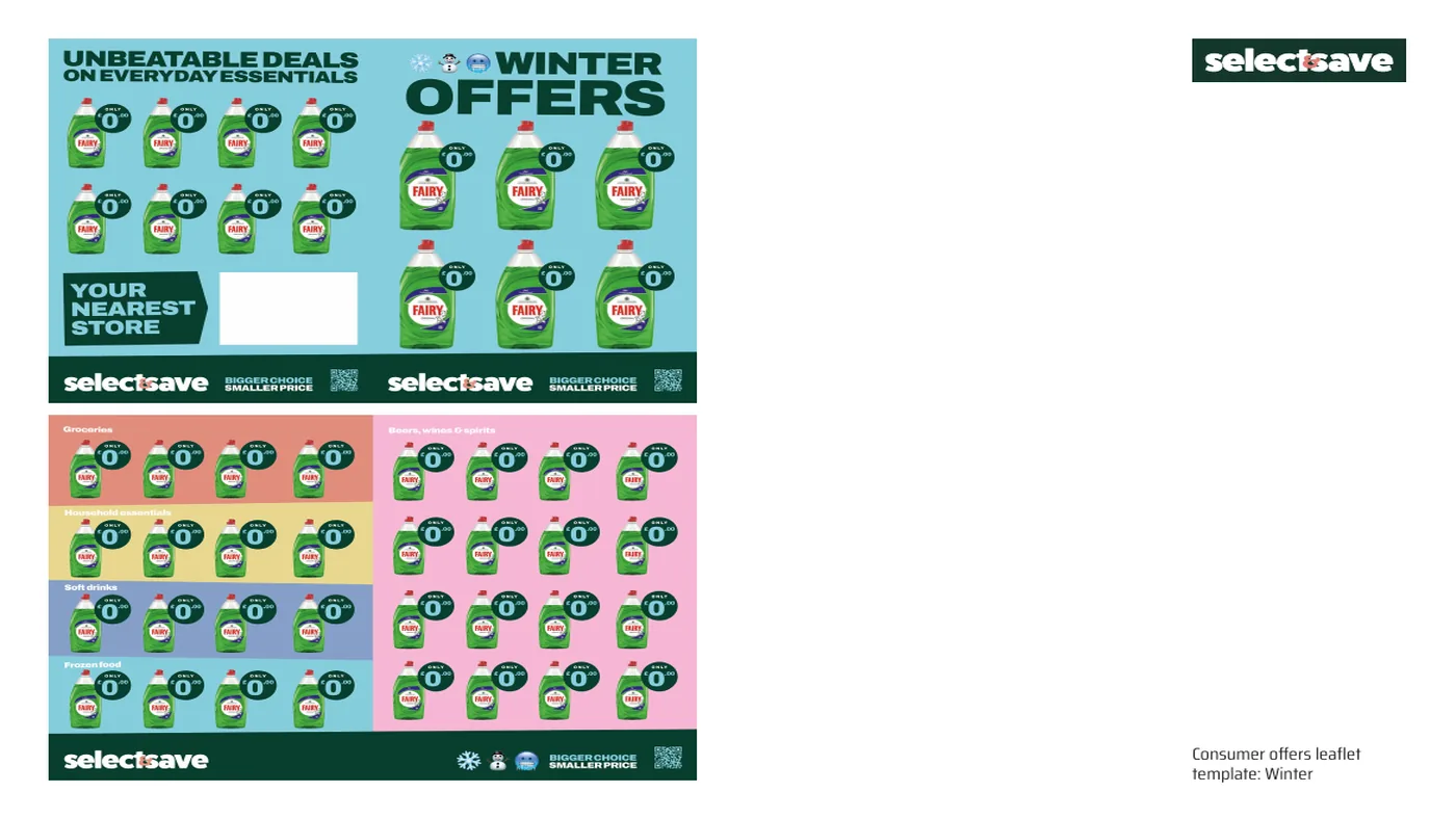 Select & Save consumer offers leaflet, winter template