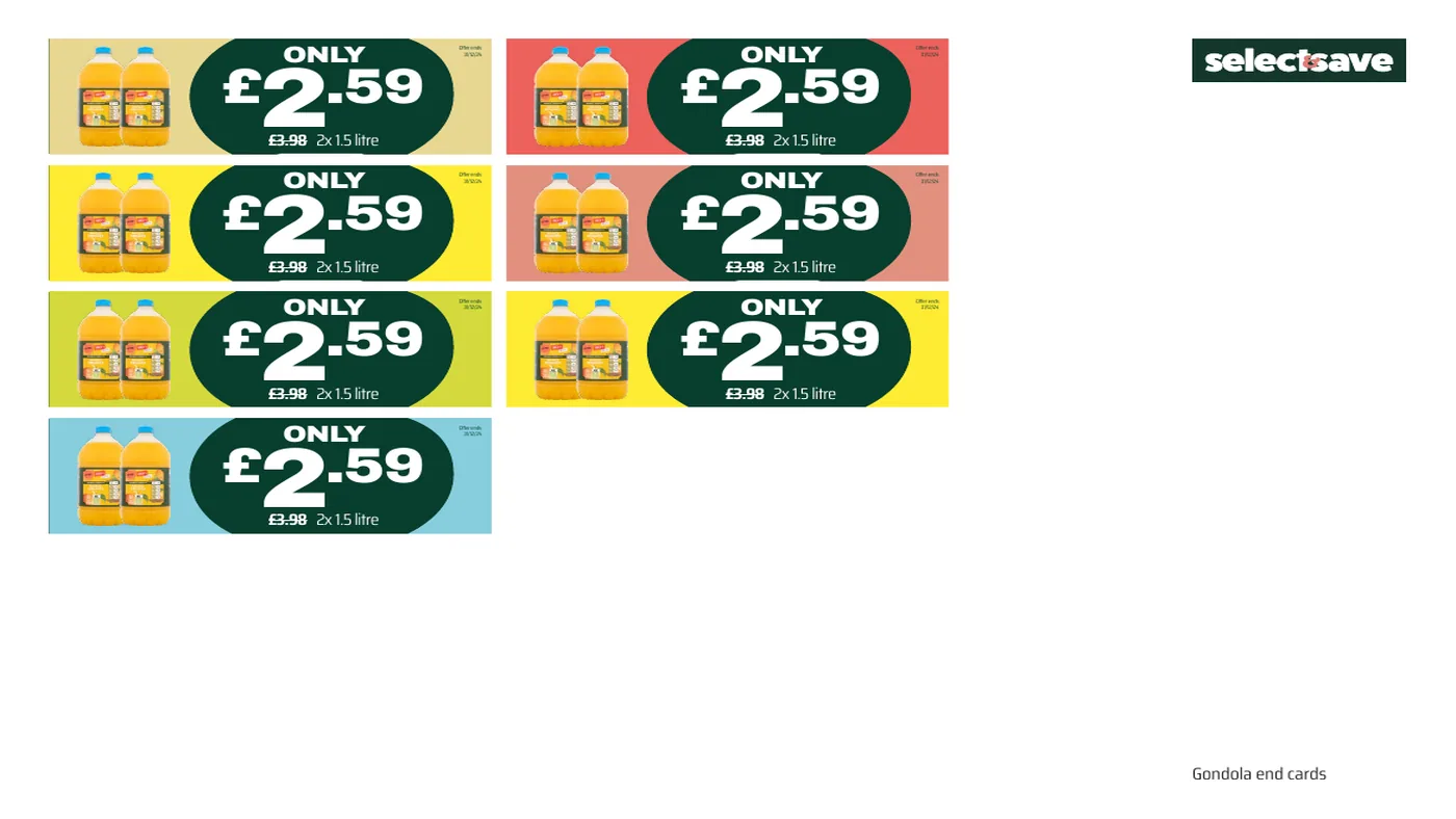 Select & Save gondola end offer cards