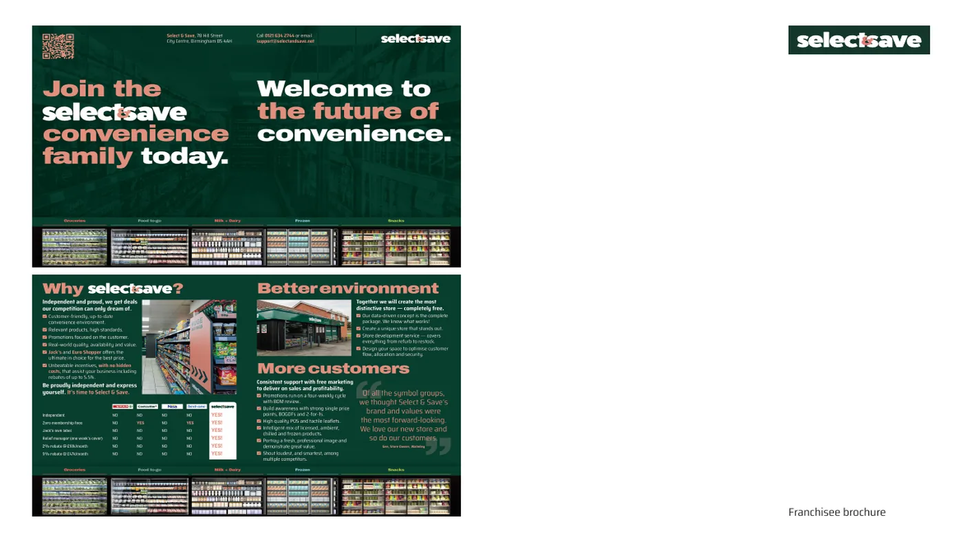 Select & Save franchisee brochure