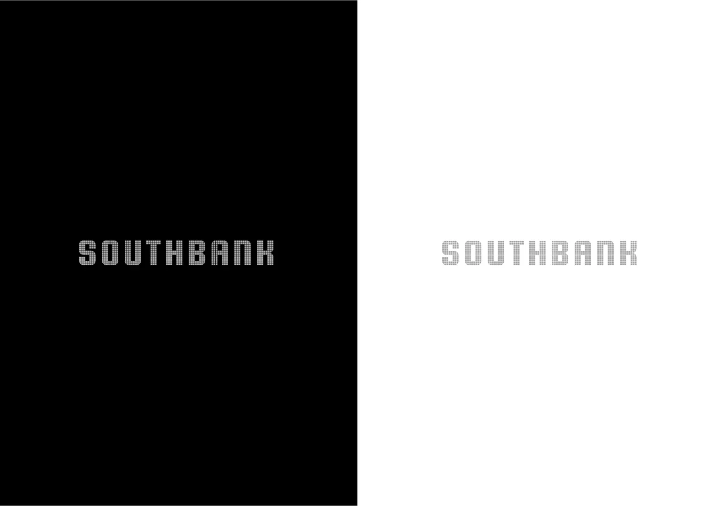 Southbank wordmark, reversed and positive