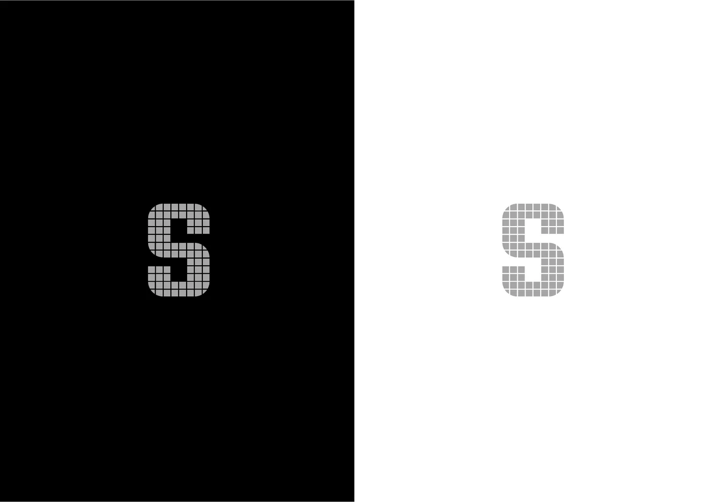 Southbank S monogram, reversed and positive