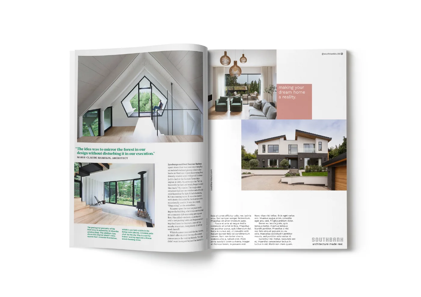 Southbank printed newsletter spread