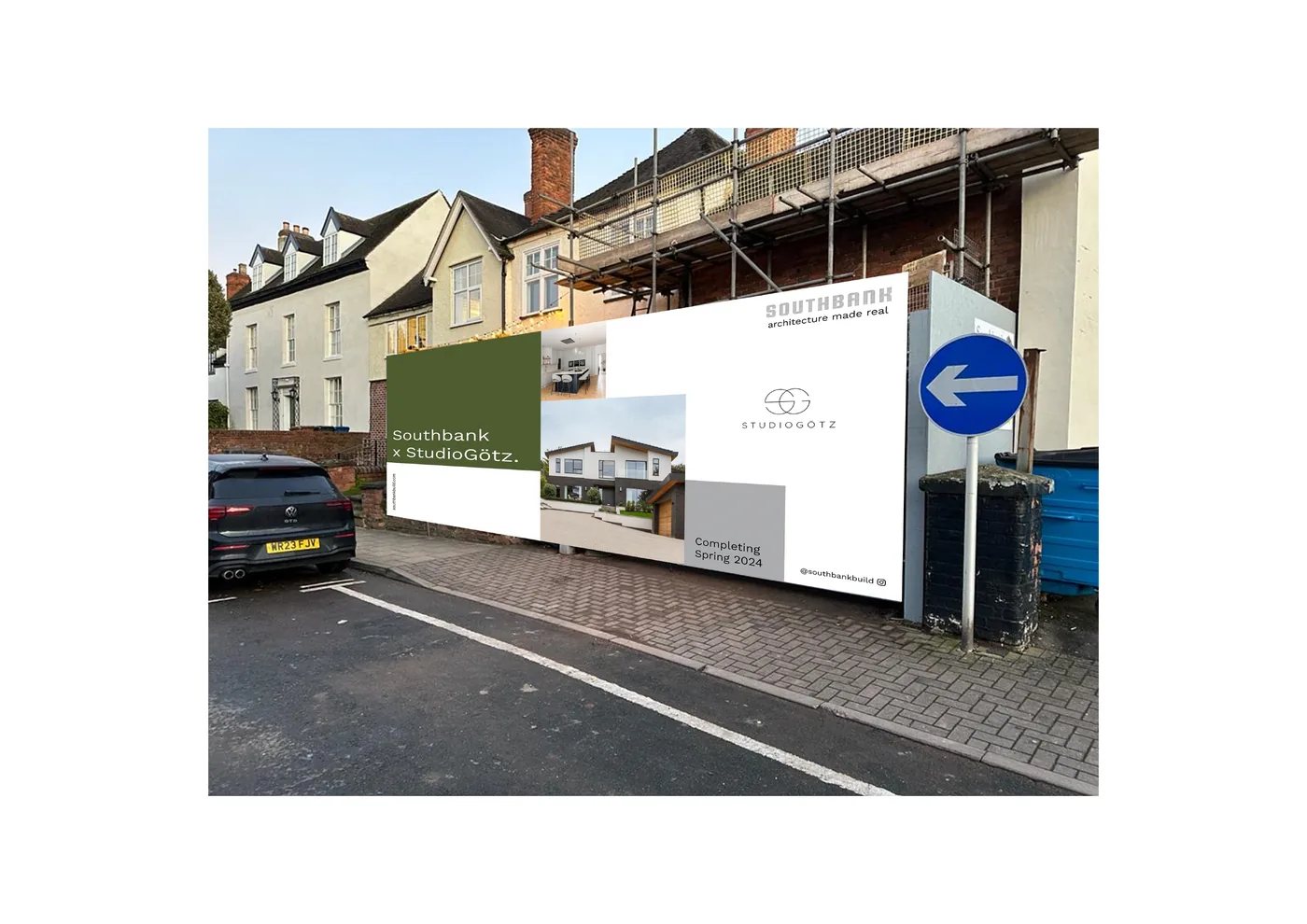 Southbank site board, completing spring 2024
