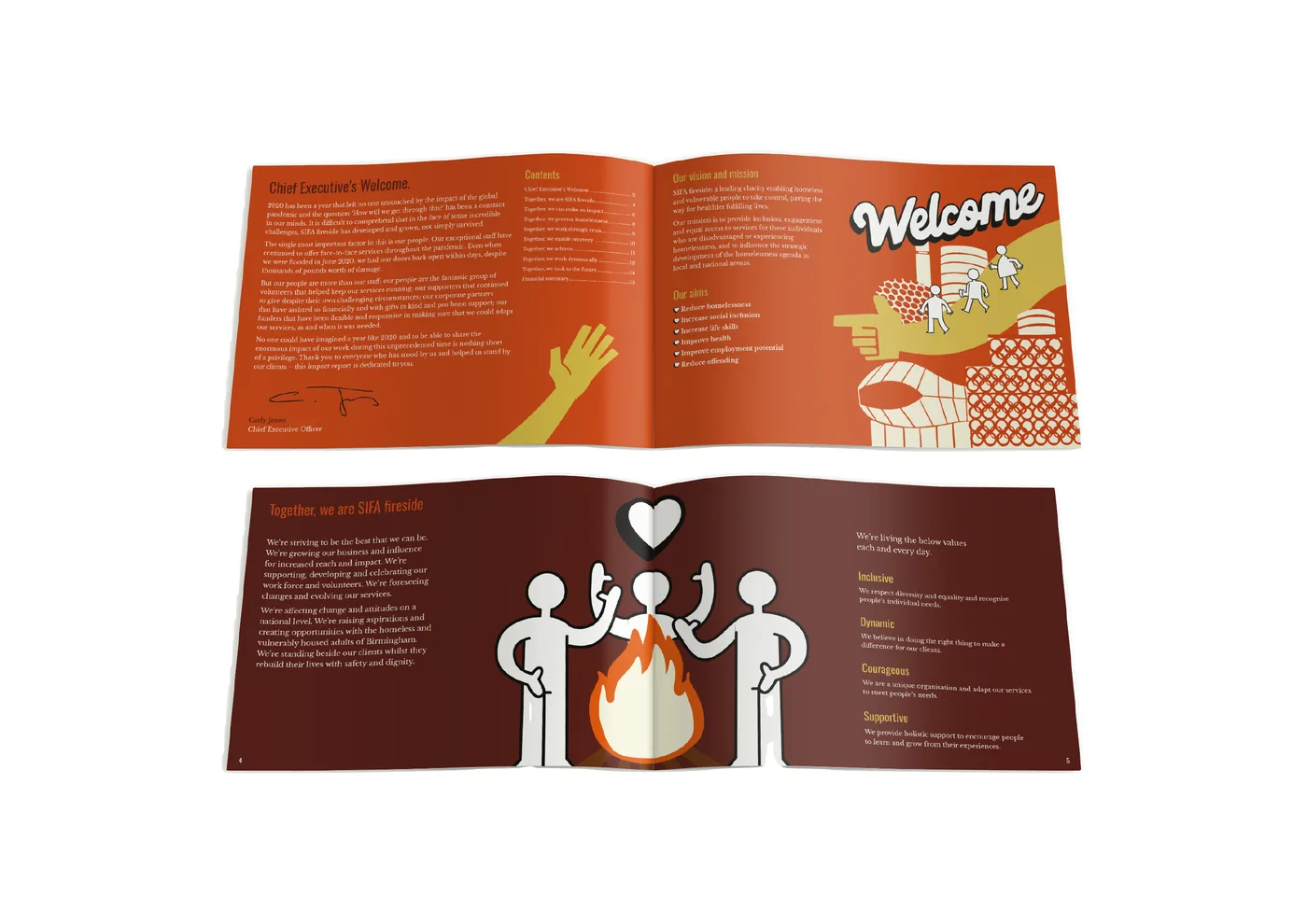 SIFA Fireside publication spread, chief executive’s welcome