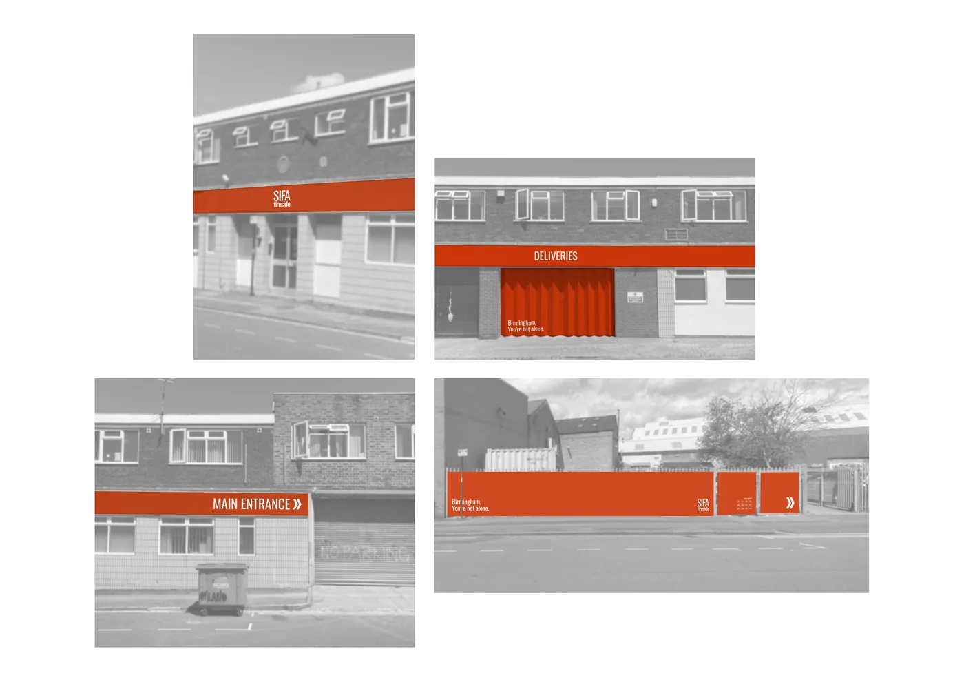 SIFA Fireside signage and site hoardings