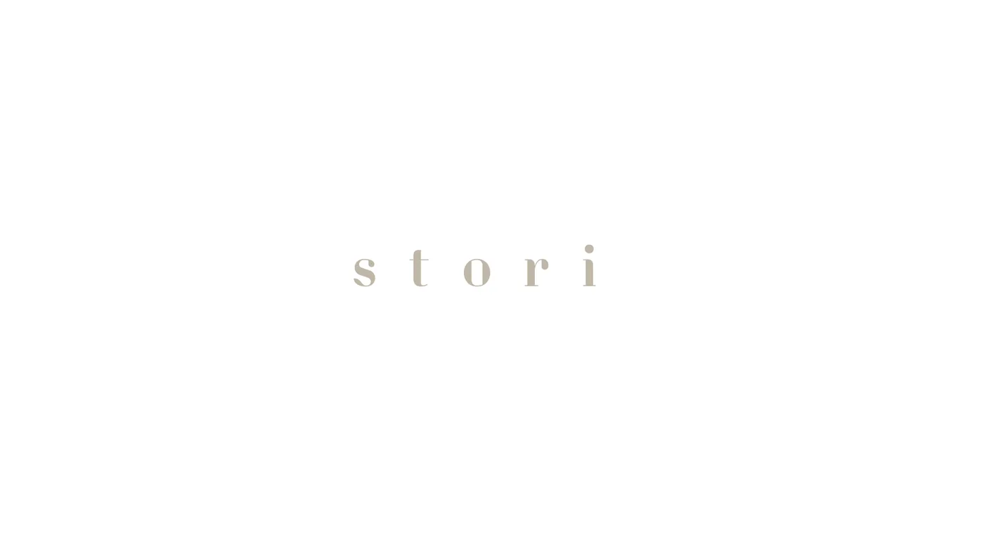 Stori logotype, bronze on white