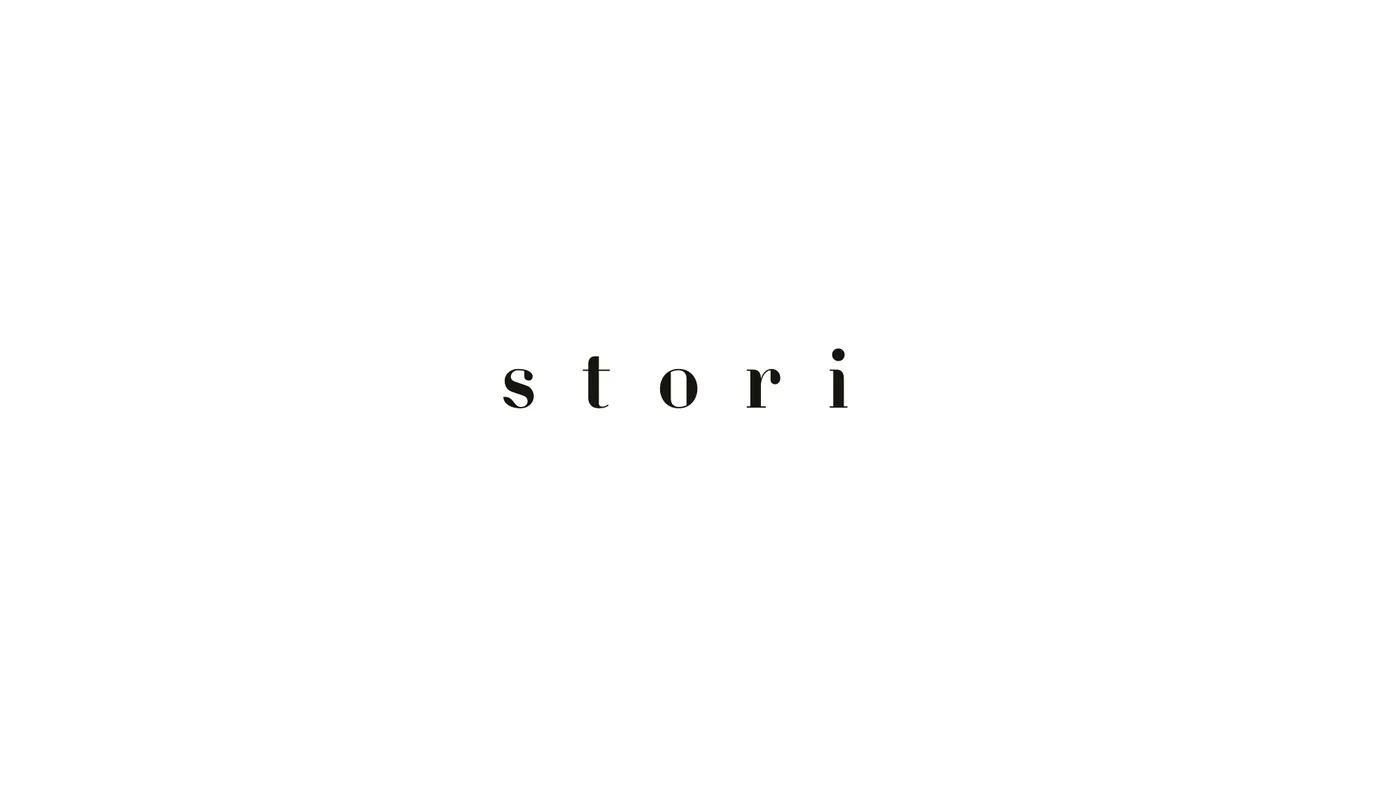 Stori logotype, black on white