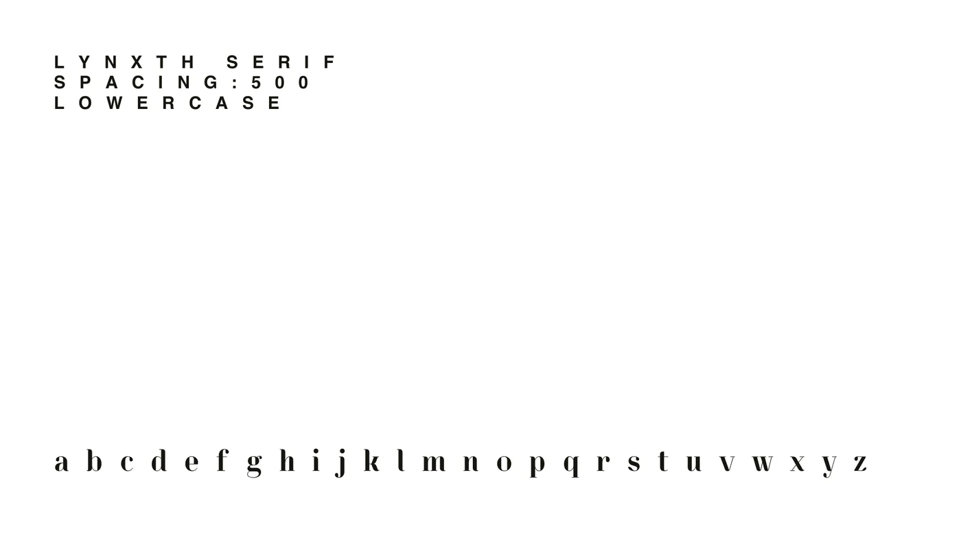 Stori lynx Th Serif specimen