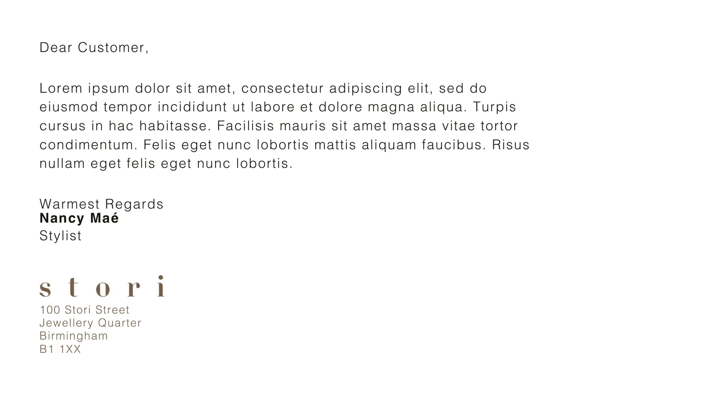 Stori letterhead