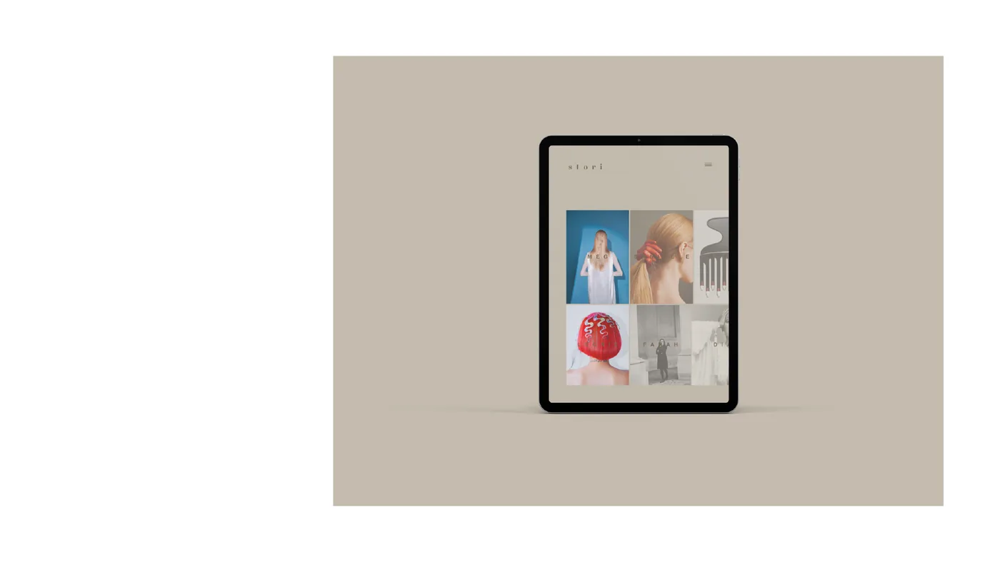 Stori website on tablet