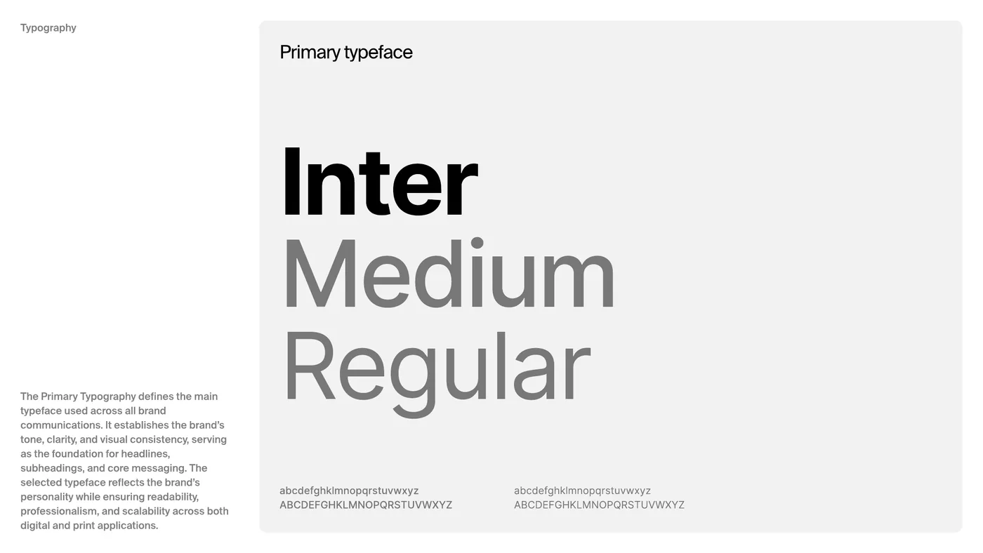 Vallida inter, the primary typeface