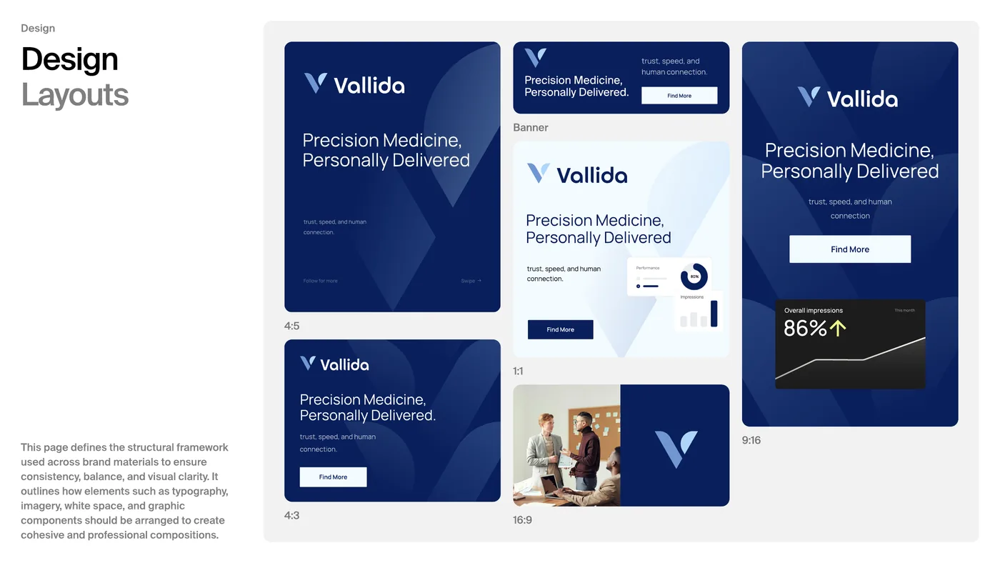 Vallida design layouts