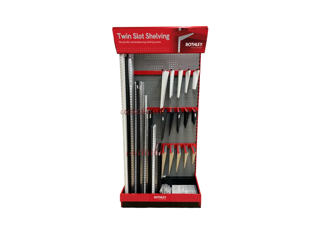 Rothley twin slot shelving display stand
