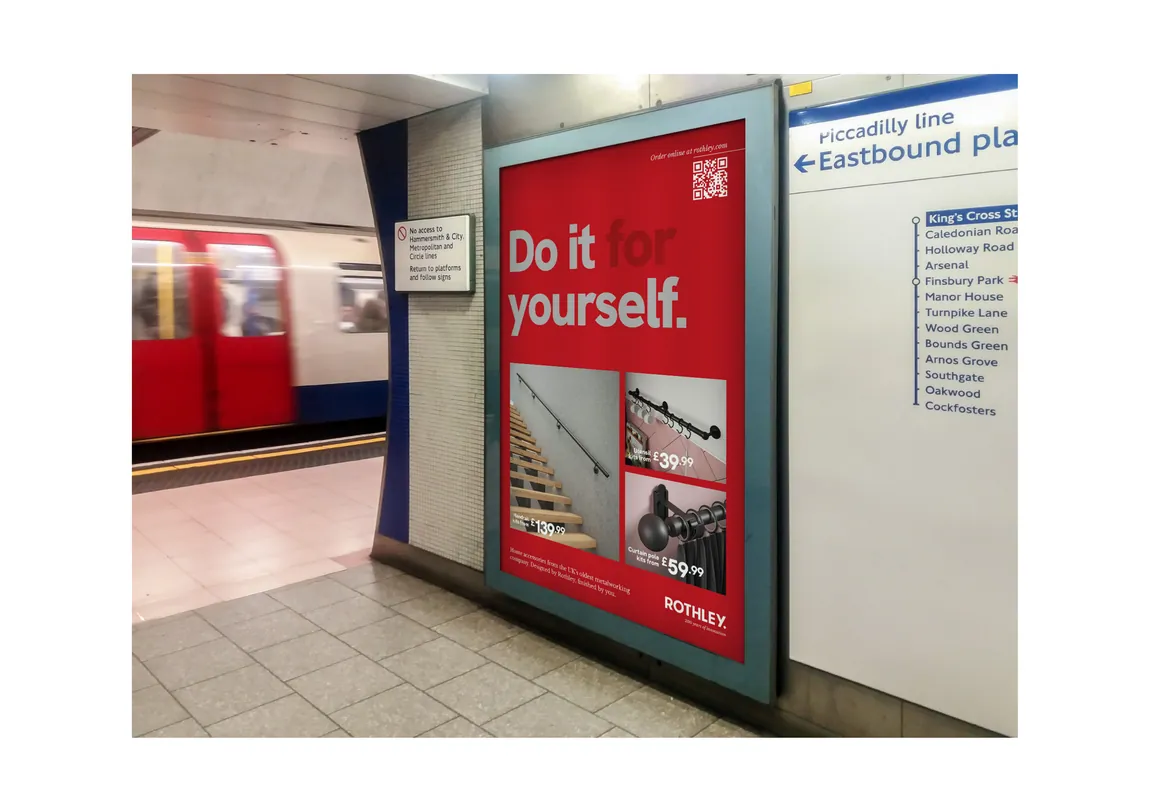 Rothley campaign poster on an Underground platform